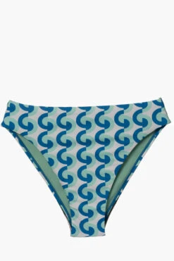 Leandra Bikini Bottom - Dana Point -Outlet Aqua Surf Wears Store Surf Bottoms Leandra Print DanaPoint Flatlay Front Jocelyn 010423