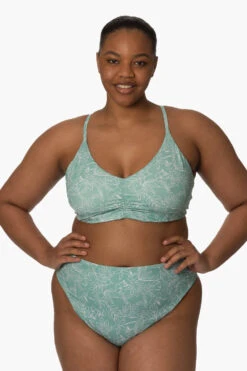 Leandra Bikini Bottom - Del Mar -Outlet Aqua Surf Wears Store Surf Bottoms Leandra Print DelMar Front Zarria 010423