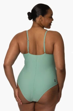 Juana Surf One Piece - Newport -Outlet Aqua Surf Wears Store Surf Onesies Juana Solid Newport SideBack Zarria 010423