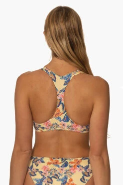 Aster Bikini Top - Catalina Island -Outlet Aqua Surf Wears Store Surf Tops Aster Print CatalinaIsland Back KiraAlger 013123