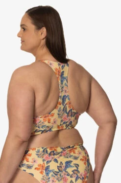 Aster Bikini Top - Catalina Island -Outlet Aqua Surf Wears Store Surf Tops Aster Prints Catalina Island CATALINAISLAND Side AdrianaK 011923