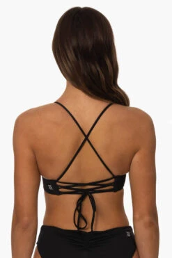 Eliana Bikini Top - Black -Outlet Aqua Surf Wears Store Surf Tops Eliana Solid Black Back MiaClark 011623