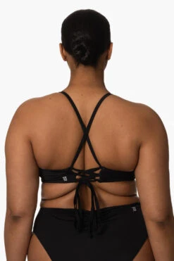 Eliana Bikini Top - Black -Outlet Aqua Surf Wears Store Surf Tops Eliana Solid Black Back Zarria 010423
