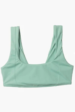 Paige Bikini Top - Newport -Outlet Aqua Surf Wears Store Surf Tops Paige Solid Newport Flatlay Front Jocelyn 010423