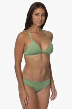 Andy Bikini Bottom - Matcha -Outlet Aqua Surf Wears Store Swim Bottoms Andy Solid Matcha SideFront2 KarolMartin 121322