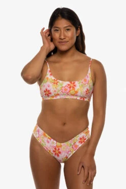 Christina Bikini Bottom - Stella -Outlet Aqua Surf Wears Store Swim Bottoms Christina Print Stella Front Liz 052422
