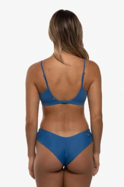 Christina Bikini Bottom - Azul -Outlet Aqua Surf Wears Store Swim Bottoms Christina Solid Azul Back Mia 052022