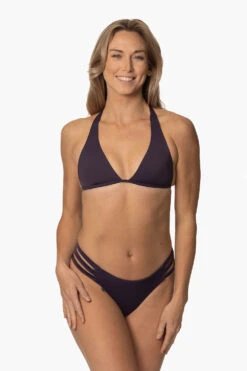 Flair Bikini Bottom - Agate 9 Flair Bikini Bottom - Agate -Outlet Aqua Surf Wears Store Swim Bottoms Flair Solid Agate Front CourtneySurf ChristinaQuakernik 021123