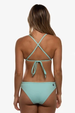 Koa Bikini Bottom - Aqua -Outlet Aqua Surf Wears Store Swim Bottoms Koa Solid Aqua Back Mia 052022