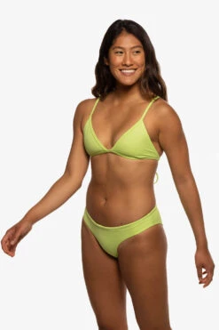 Koa Bikini Bottom - Limeade -Outlet Aqua Surf Wears Store Swim Bottoms Koa Solid Limeade Side Liz 052422