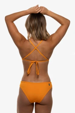 Koa Bikini Bottom - Mandarin -Outlet Aqua Surf Wears Store Swim Bottoms Koa Solid Mandarin Back Mia 052022