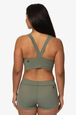 Piha Surf Short - Eucalyptus -Outlet Aqua Surf Wears Store Swim Bottoms Piha Solid Eucalyptus Back TiaSurf KianiSouza 020923