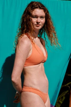 Summer Bikini Bottom - Redondo -Outlet Aqua Surf Wears Store Swim Bottoms Summer Solids Redondo Front Side Model1 JSD2.23 Lifestyle