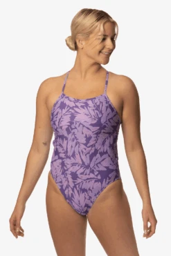 Brandon 2 Swim Onesie - Lavish -Outlet Aqua Surf Wears Store Swim Onesies Brandon 2 Print Lavish Side EmiJack 041323