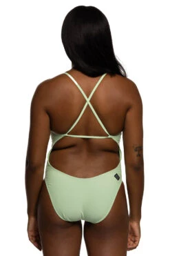 Brandon 2 Swim Onesie - Mint -Outlet Aqua Surf Wears Store Swim Onesies Brandon2 Solid Back Mint Josie 111821