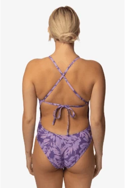 Dayno 3 Swim Onesie - Lavish -Outlet Aqua Surf Wears Store Swim Onesies Dayno 3 Print Lavish Back EmiJack 041323