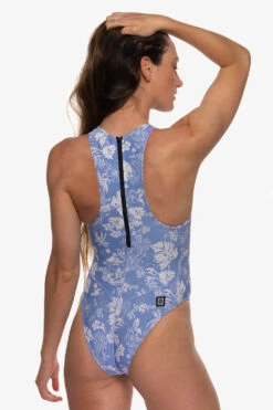Fairlie Water Polo Suit - Utopia -Outlet Aqua Surf Wears Store Swim Onesies Fairlie Print Utopia Back Laura 060622