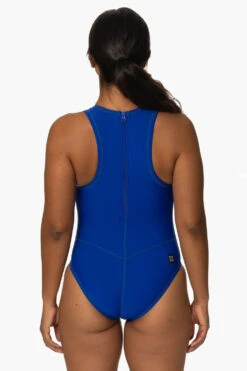 Fairlie Water Polo Suit - Blueberry -Outlet Aqua Surf Wears Store Swim Onesies Fairlie Solid Blueberry Back KianiSouza 112222