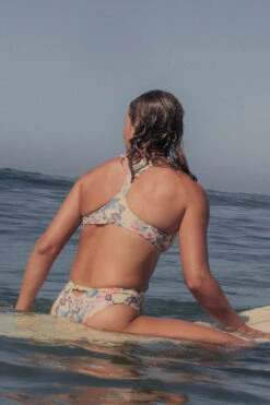 Aster Bikini Top - Catalina Island -Outlet Aqua Surf Wears Store Swim Tops Aster Print Catalina Island CATALINAISLAND Back ModelA JOLYNsurf