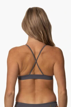 Flow Bikini Top - Graphite 11 Flow Bikini Top - Graphite -Outlet Aqua Surf Wears Store Swim Tops Flow Solid Graphite Back CourtneySurf ChristinaQuakernik 021123