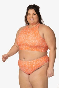 Gwen Bikini Top - Crystal Cove -Outlet Aqua Surf Wears Store Swim Tops Gwen Prints Crystal Cove Front Side CarlyCompton JSD2.23 021023