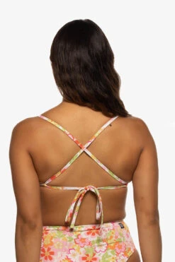 Lily Bikini Top - Stella -Outlet Aqua Surf Wears Store Swim Tops Lily Print Stella Back Liz 052422