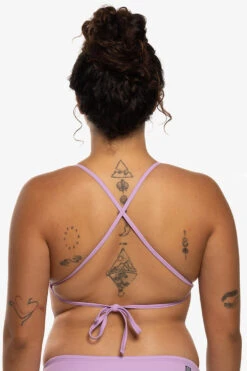 Lily Bikini Top - Amethyst -Outlet Aqua Surf Wears Store Swim Tops Lily Solid Back Amethyst JSD1 Maya 031722