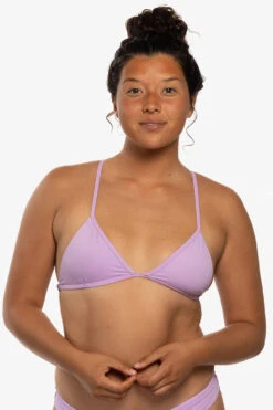 Lily Bikini Top - Amethyst -Outlet Aqua Surf Wears Store Swim Tops Lily Solid Front Amethyst JSD1 Maya 031722