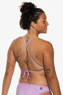 Lily Bikini Top - Amethyst -Outlet Aqua Surf Wears Store Swim Tops Lily Solid Side Amethyst JSD1 Maya 031722