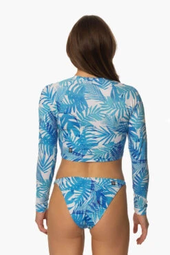 Moana Long Sleeved Crop Rashie - La Jolla -Outlet Aqua Surf Wears Store Swim Tops Moana Prints La Jolla Back MichelleMason JSD2.23 030723