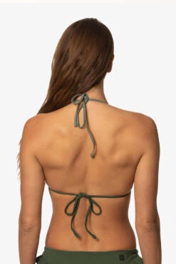 Pavones Bikini Top - Eucalyptus -Outlet Aqua Surf Wears Store Swim Tops Pavones Solid Eucalyptus Side2 Back TiaSurf MiskaSykora 021023