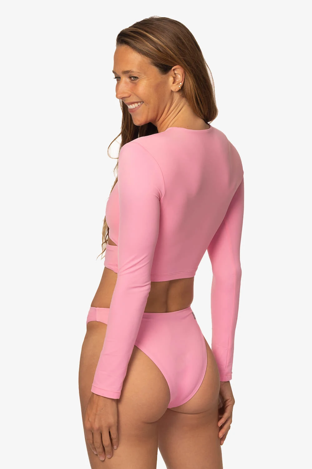 Taranaki Long Sleeved Crop Cut-Out Rashie - Dazzle 4 Taranaki Long Sleeved Crop Cut-Out Rashie - Dazzle - Image 4