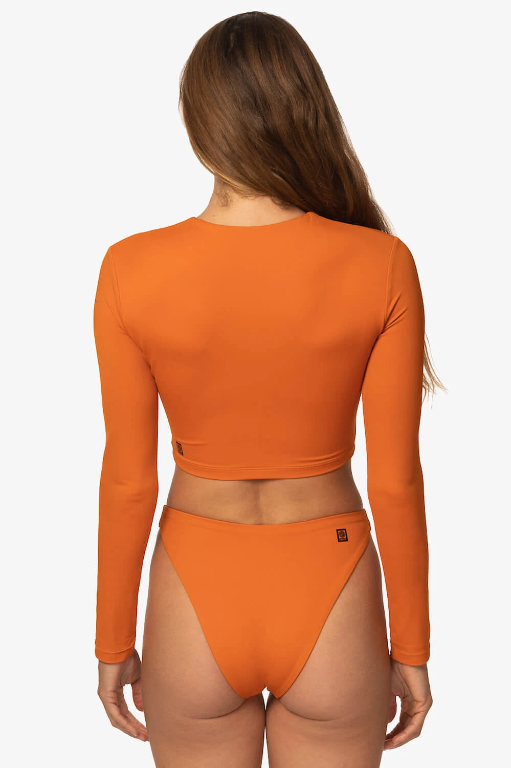 Taranaki Long Sleeved Crop Cut-Out Rashie - Ginger 3 Taranaki Long Sleeved Crop Cut-Out Rashie - Ginger - Image 3