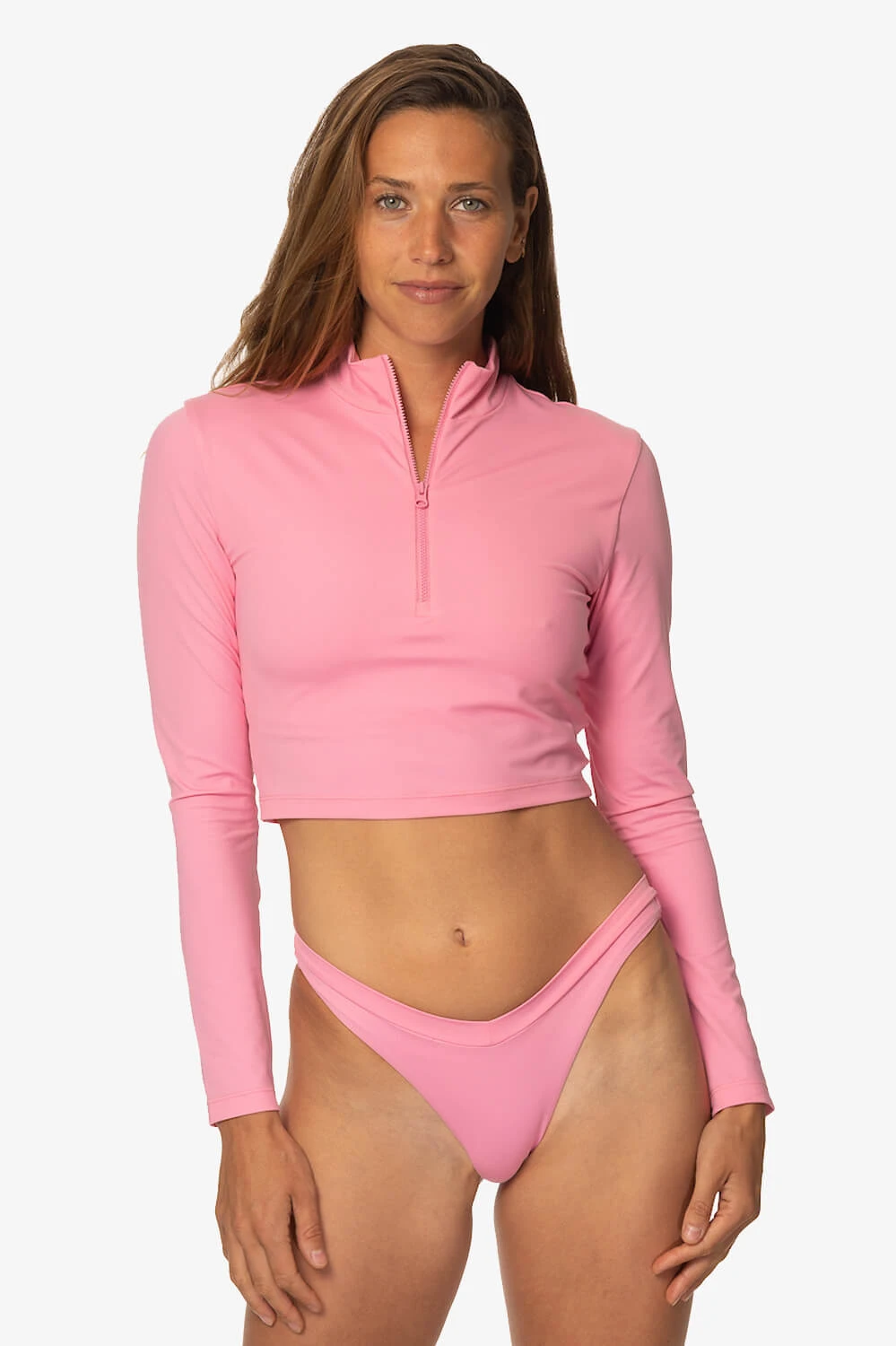 Tofino Long Sleeved Crop 1/4 Zip-up Rashie - Dazzle 2 Tofino Long Sleeved Crop 1/4 Zip-up Rashie - Dazzle - Image 2