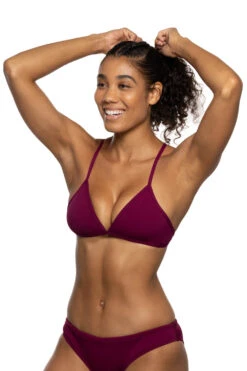 Triangle Bikini Top - Cabernet -Outlet Aqua Surf Wears Store Swim Tops Triangle Solid Front Cabernet CAB Nikkie 072021 4affcfff 8932 4e7c a40d 54aedd22837c
