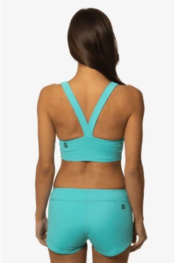 Biarritz Bikini Top - Manifest -Outlet Aqua Surf Wears Store Swim Bottoms Piha Print Manifest Back LisaDillon 040323