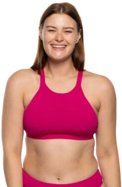 Kaylee Bikini Top - Papaya -Outlet Aqua Surf Wears Store Swim Tops Kaylee Solid Front Dragon Fruit Malia 052821