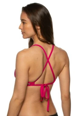 Triangle Bikini Top - Red -Outlet Aqua Surf Wears Store TRI DRGNFRT S 031419