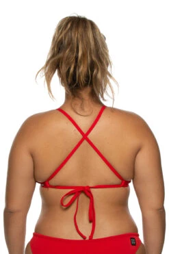 Triangle Bikini Top - Red -Outlet Aqua Surf Wears Store TRI RED B 092418