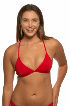 Triangle Bikini Top - Red