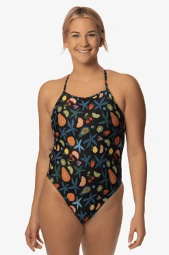 Brandon 2 Swim Onesie - Fruit Basket -Outlet Aqua Surf Wears Store brandon2fullyfrontfruit