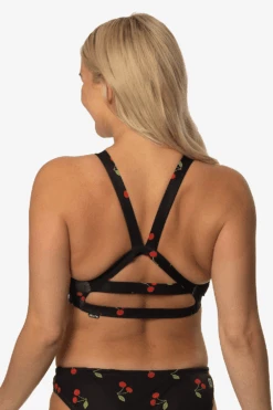 Kaylee Bikini Top - Cherries -Outlet Aqua Surf Wears Store kayleecherriesback